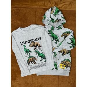 H&M Boys Dinosaur Sweatshirt & Long Sleeve Tee Bundle - Size 8/10